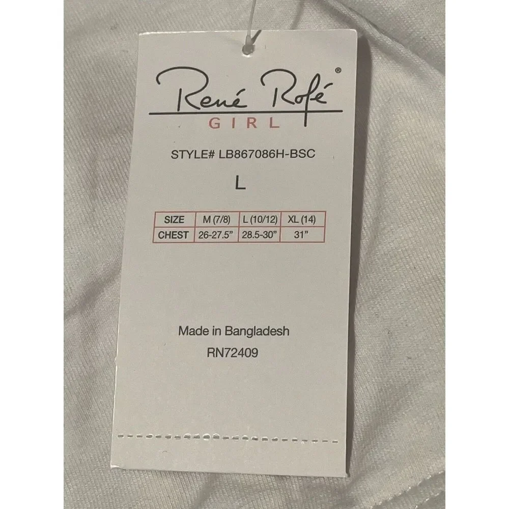 Rene Rofe Bralettes 5-Pack Girls Large Cotton Spandex Multicolor Soft Comfort - Picture 6 of 8